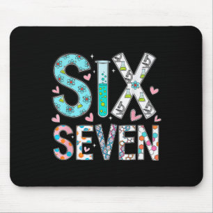 Funny Six Seven 6 7 Meme Science Teacher Men Women Mouse Mat