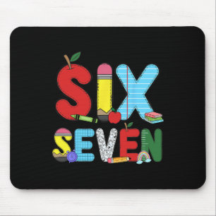Funny Six Seven 6 7 Meme Shirts Teacher Kids 67 Da Mouse Mat