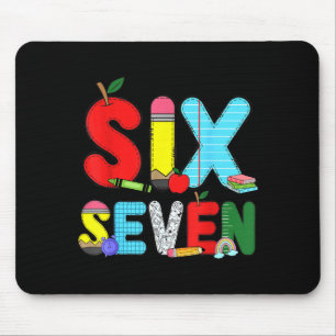 Funny Six Seven 6 7 Meme Shirts Teacher Kids 67 Da Mouse Mat