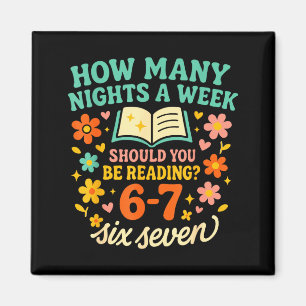 Funny Six Seven 6 7 Meme Teacher Design For Men Wo Magnet