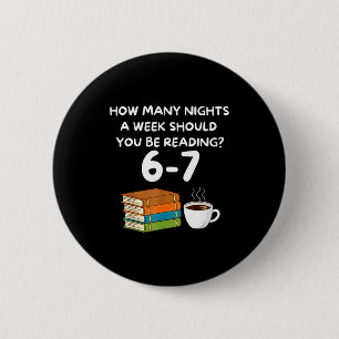 Funny Six Seven 6 7 Meme Teacher Design Reading 6- Cm Round Badge