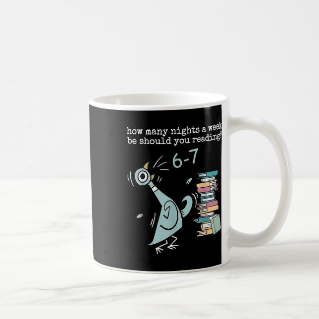 Funny Six Seven 6 7 Meme Teacher Design Reading 6- Coffee Mug (Right)