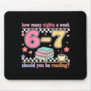 Funny Six Seven 6 7 Meme Teacher Design Reading 6- Mouse Mat