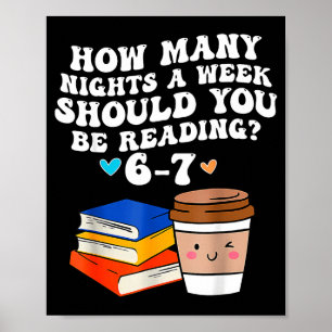 Funny Six Seven 6 7 Meme Teacher Reading 6-7 67 St Poster