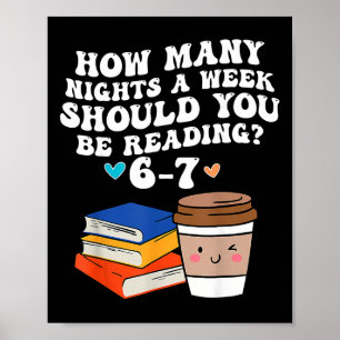 Funny Six Seven 6 7 Meme Teacher Reading 6-7 67 St Poster