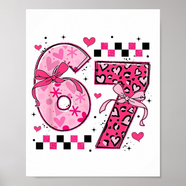 Funny Six Seven 6 7 Meme Valentine For Men Women K Poster (Front)
