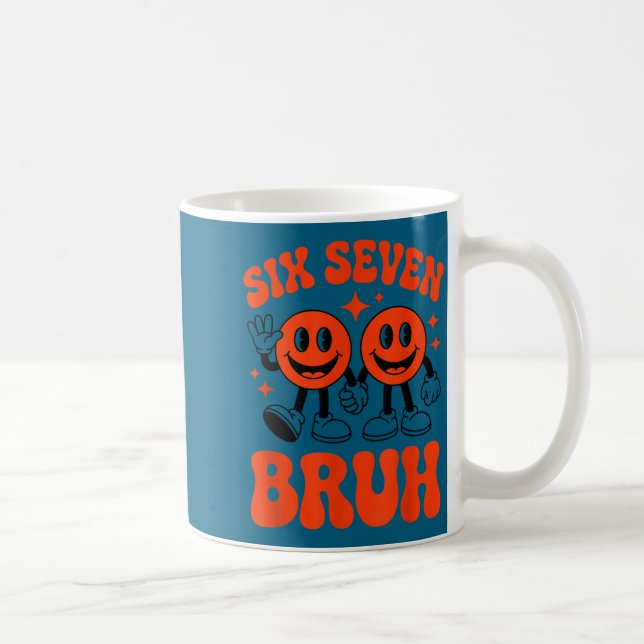 Funny Six Seven 6 7 Meme Valentine Hearts Valentin Coffee Mug (Right)