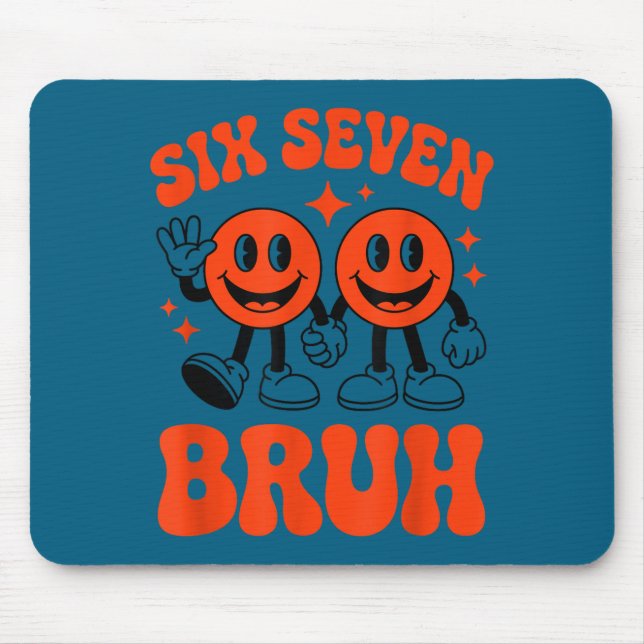 Funny Six Seven 6 7 Meme Valentine Hearts Valentin Mouse Mat (Front)