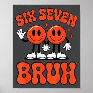 Funny Six Seven 6 7 Meme Valentine Hearts Valentin Poster