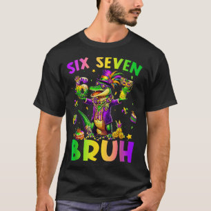Funny Six Seven 6 7mardi Gras Mardigator Alligator T-Shirt
