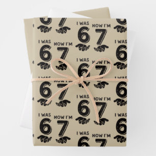 Funny Six Seven Birthday Meme 6 7 Years Old Bday Wrapping Paper Sheet