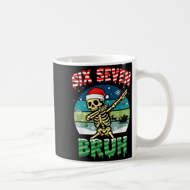 Funny Six Seven Bruh 67 Christmas Holiday Women Ki Coffee Mug (Right)