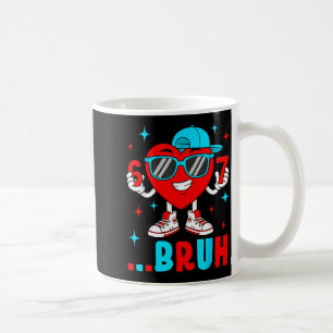 Funny Six Seven Bruh 67 Meme Heart Valentines Day Coffee Mug
