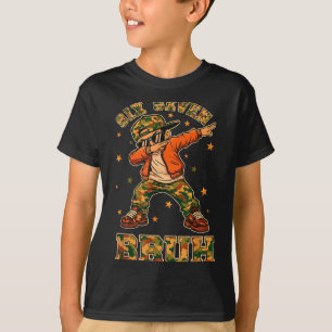 Funny Six Seven Bruh Dabbing Camo Kid Meme T-Shirt