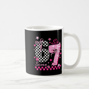 Funny Six Seven Coquette 6 7 Meme Men Women Valent Coffee Mug