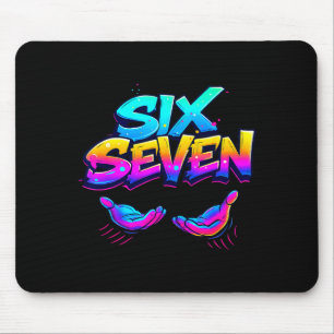 Funny Six Seven Design Graphic 67 6 7 Meme Hands G Mouse Mat