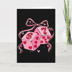 Funny Six Seven Dice Valentine Meme Love Hearts Co Card