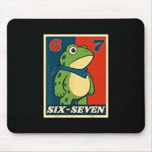Funny Six Seven Frog 6 7 Meme Gen Alpha Slang Meme Mouse Mat