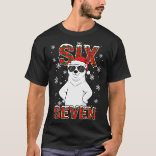 Funny Six Seven Lar Bear Christmas 67 Santa Hat Wi T-Shirt