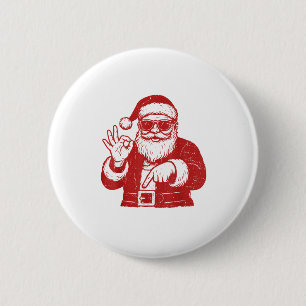 Funny Six Seven Meme 67 Christmas Brainrot Santa C 6 Cm Round Badge