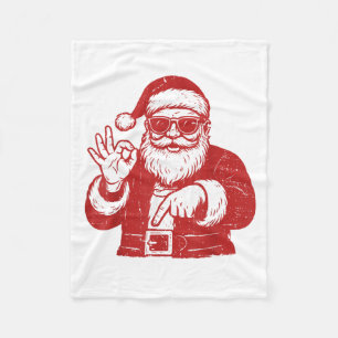 Funny Six Seven Meme 67 Christmas Brainrot Santa C Fleece Blanket