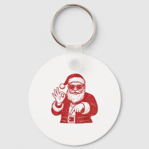 Funny Six Seven Meme 67 Christmas Brainrot Santa C Key Ring