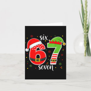 Funny Six Seven Meme Christmas 67 Meme Xmas Boys G Card