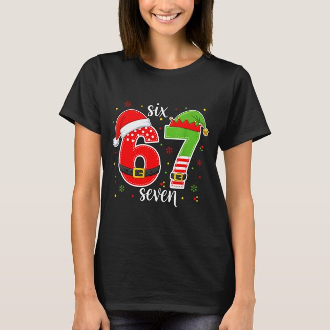 Funny Six Seven Meme Christmas 67 Meme Xmas Boys G T-Shirt (Front)