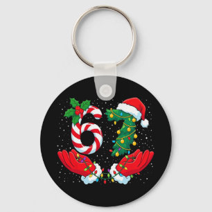 Funny Six Seven Meme Christmas 67 Xmas Men Women K Key Ring