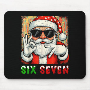 Funny Six Seven Meme Christmas Cool Santa Saying 6 Mouse Mat
