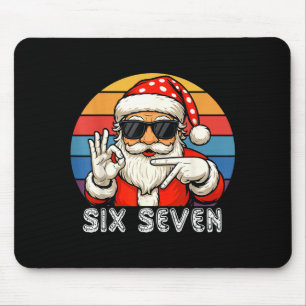 Funny Six Seven Meme Christmas Cool Santa Saying 6 Mouse Mat