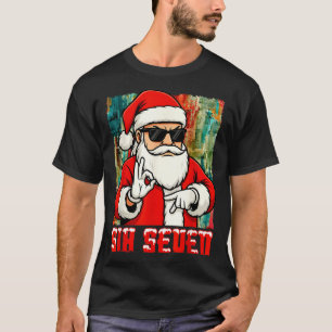 Funny Six Seven Meme Christmas Cool Santa Saying 6 T-Shirt