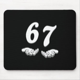 Funny Six Seven Meme Hands Gesture Gen Alpha Slang Mouse Mat