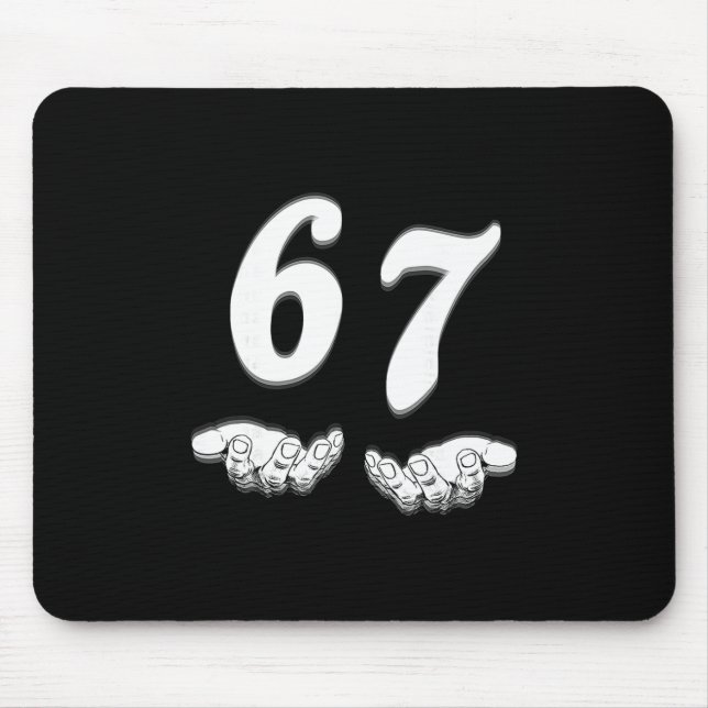Funny Six Seven Meme Hands Gesture Gen Alpha Slang Mouse Mat (Front)