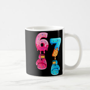 Funny Six Seven Meme Ice Cream Drip 67 Boxing Coffee Mug