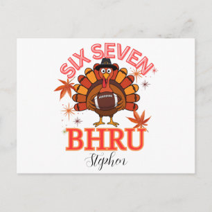 Funny Six Seven Meme Turkey Bruh,Postcard Postcard