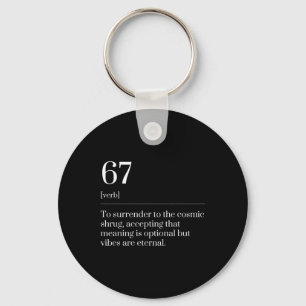 Funny Six Seven Number 67 Meme Dictionary Definiti Key Ring