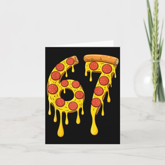 Funny Six Seven Zza 67 Number  Card (Front)