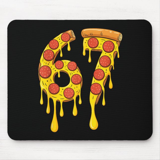 Funny Six Seven Zza 67 Number  Mouse Mat (Front)
