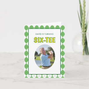 Funny Six-tee Golf 60th Birthday Invitation
