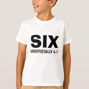 Funny Six Unofficial 6-7 Birthday Kid's T-Shirt