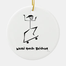 Funny Skate Board Christmas Ornament