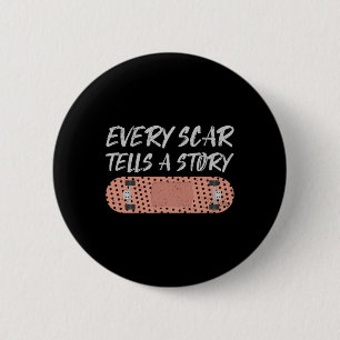 Funny Skate Distressed Design Cool Skateboarder Gi 6 Cm Round Badge
