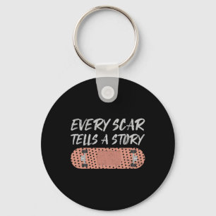 Funny Skate Distressed Design Cool Skateboarder Gi Key Ring