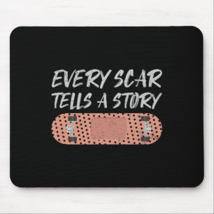 Funny Skate Distressed Design Cool Skateboarder Gi Mouse Mat