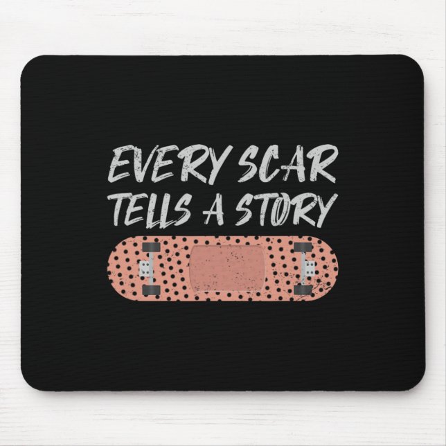 Funny Skate Distressed Design Cool Skateboarder Gi Mouse Mat (Front)