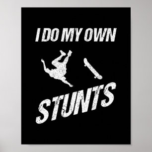 Funny Skateboard Art For Men Women Boys Skater Ska Poster