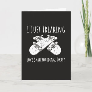 Funny Skateboard Cards Humour Skater Sports Skatin