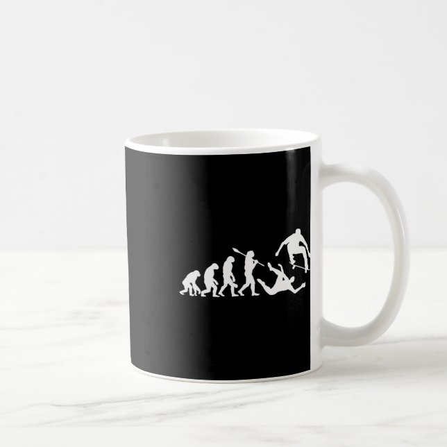 Funny Skateboard Evolution For Skateboarders  Coffee Mug (Right)