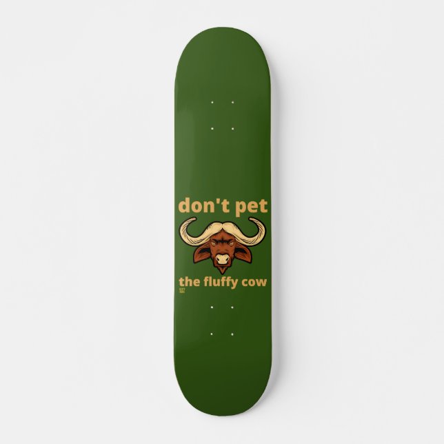 funny skateboard "FLUFFY COW" (Front)